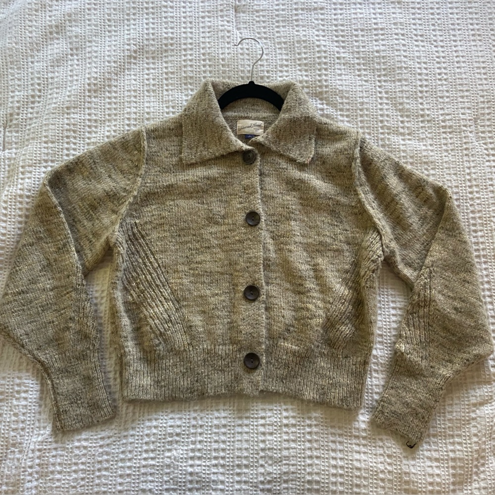 Buttoned Knit Sweater